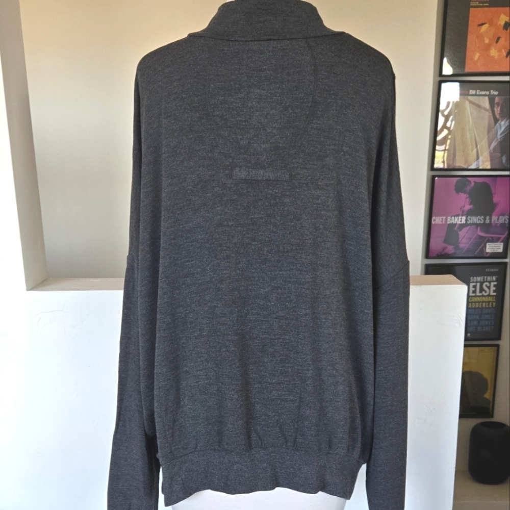 REVOLVE LNA Blake Half Zip Pullover Sweater in Grey Soft Casual Size Large - Picture 7 of 10